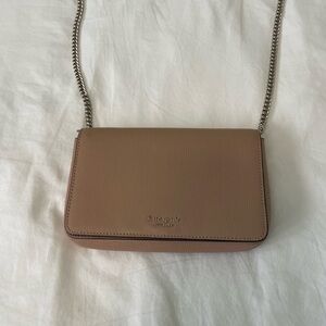 Kate Spade Tan Crossbody Bag with Sleek Design